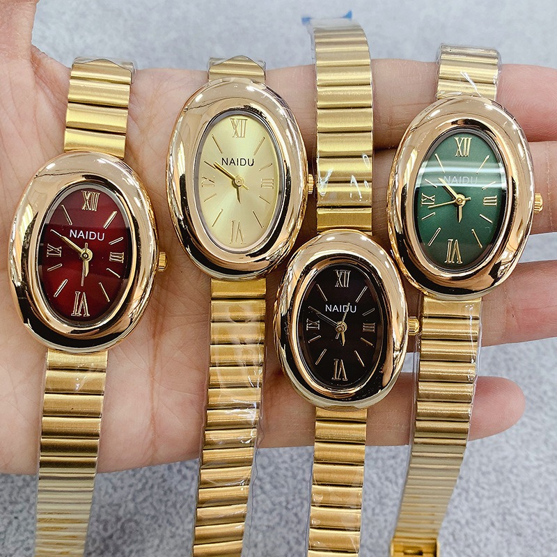 Luxury Zone - Lüks Marka Altın Oval Kadın Kuvars