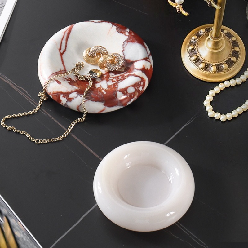 Marble Serving Board - Fransız Wabi Sabi Doğal Mermer Tepsi,