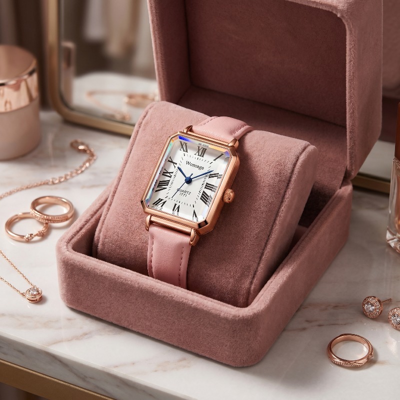 Luxury Zone - Moda Dikdörtgen Kuvars Saatler Kadınlar için