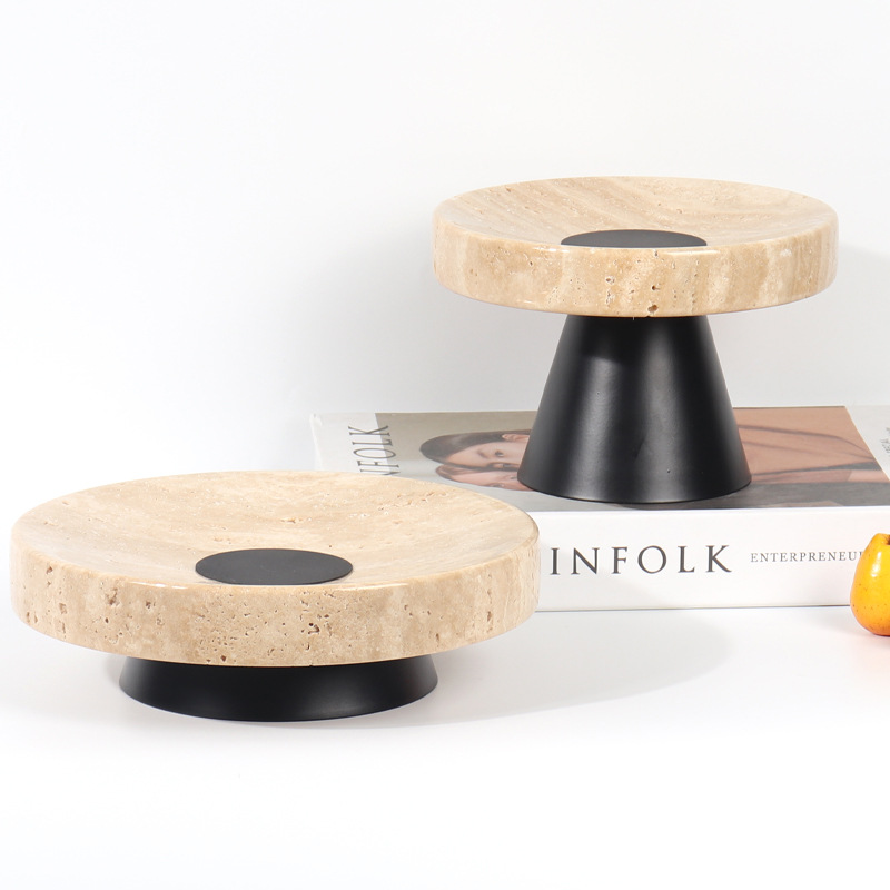Bej traverten tepsi ile Metal  - Marble Serving Board incelemesi ve fiyatı